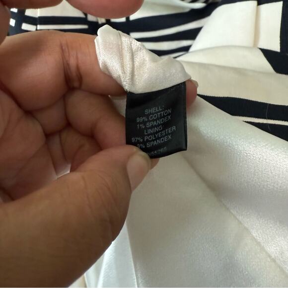 Express Stripe Grid Strapless Mini Sheath Dress Black White Size 6 - Picture 4 of 6